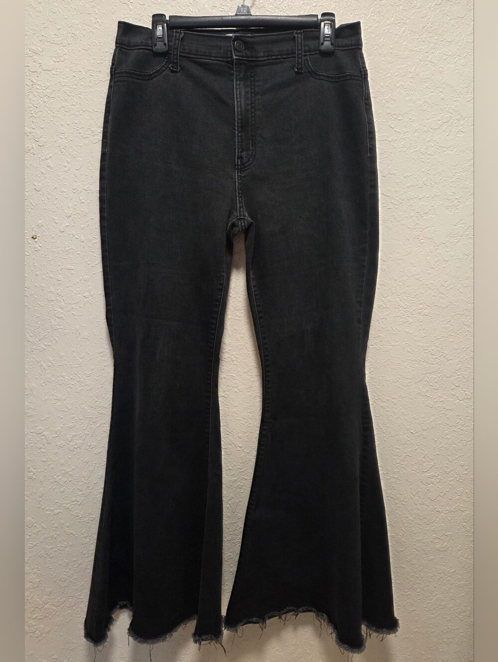 Zenana High-Waist Black Flared Jeans - Women's Stretch Denim - Picture 2 of 6